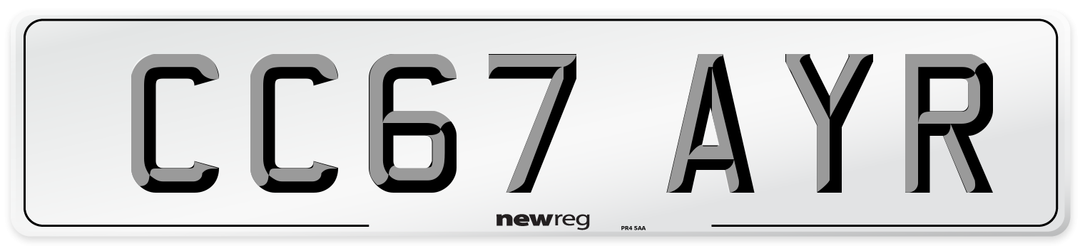 CC67 AYR Number Plate from New Reg